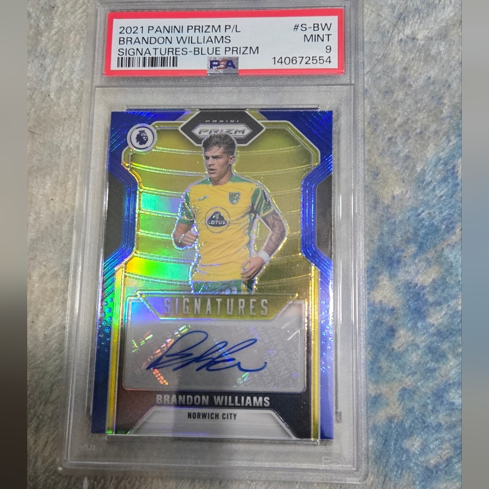 Panini Prizm Brandon Williams Blue Prizm Card Psa 9